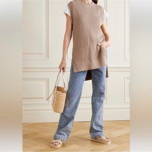 I Love Mr. Mittens Sleeveless Cable Knit Sweater